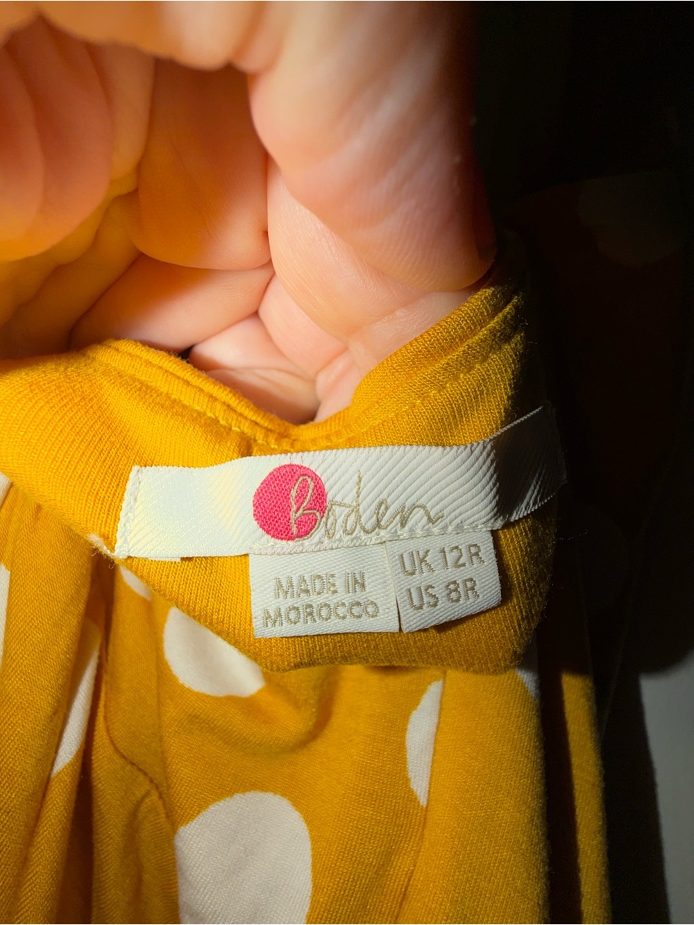 Boden Yellow and White Polka Dot Midi Halter Dress - Picture 3 of 5